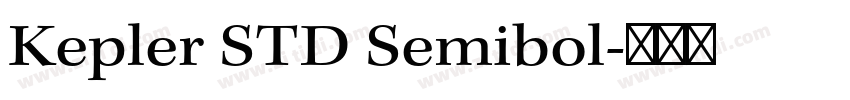 Kepler STD Semibol字体转换